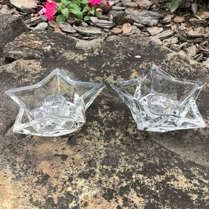 Glass Candlestick Holders
